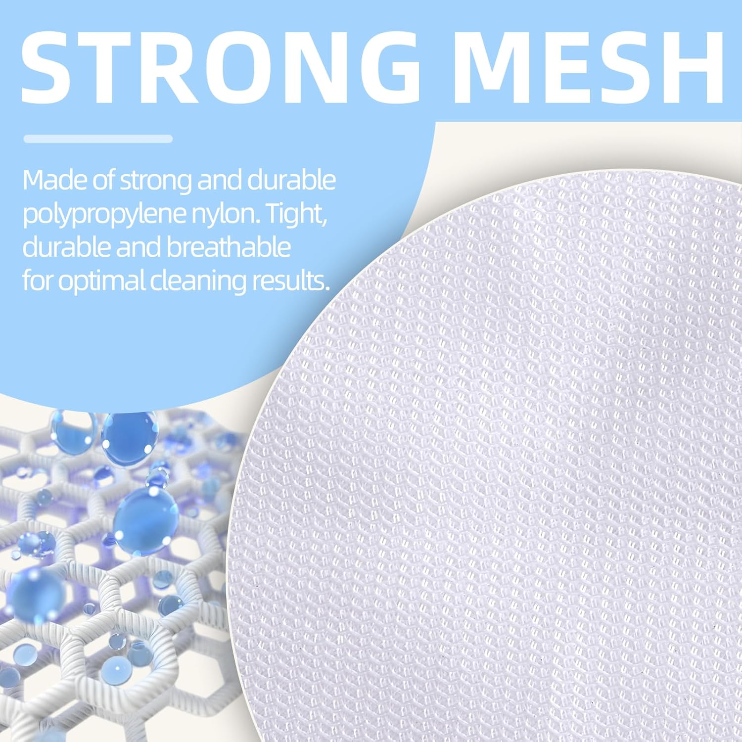 Mesh Laundry Bags, Mesh Wash Bags, Durable Mesh Structure with Strong Zipper, Suitable for