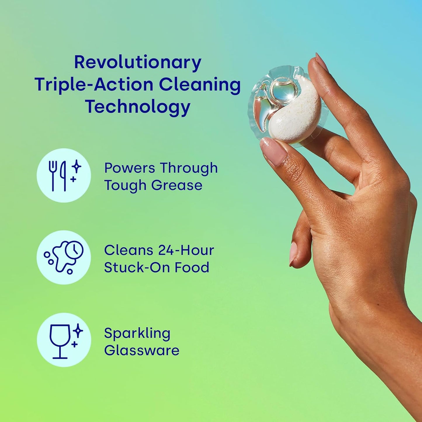 Dropps UltraWash Plus Dishwasher Detergent, Lemon Citrus (64 Pods) - Triple Action Biobased Power