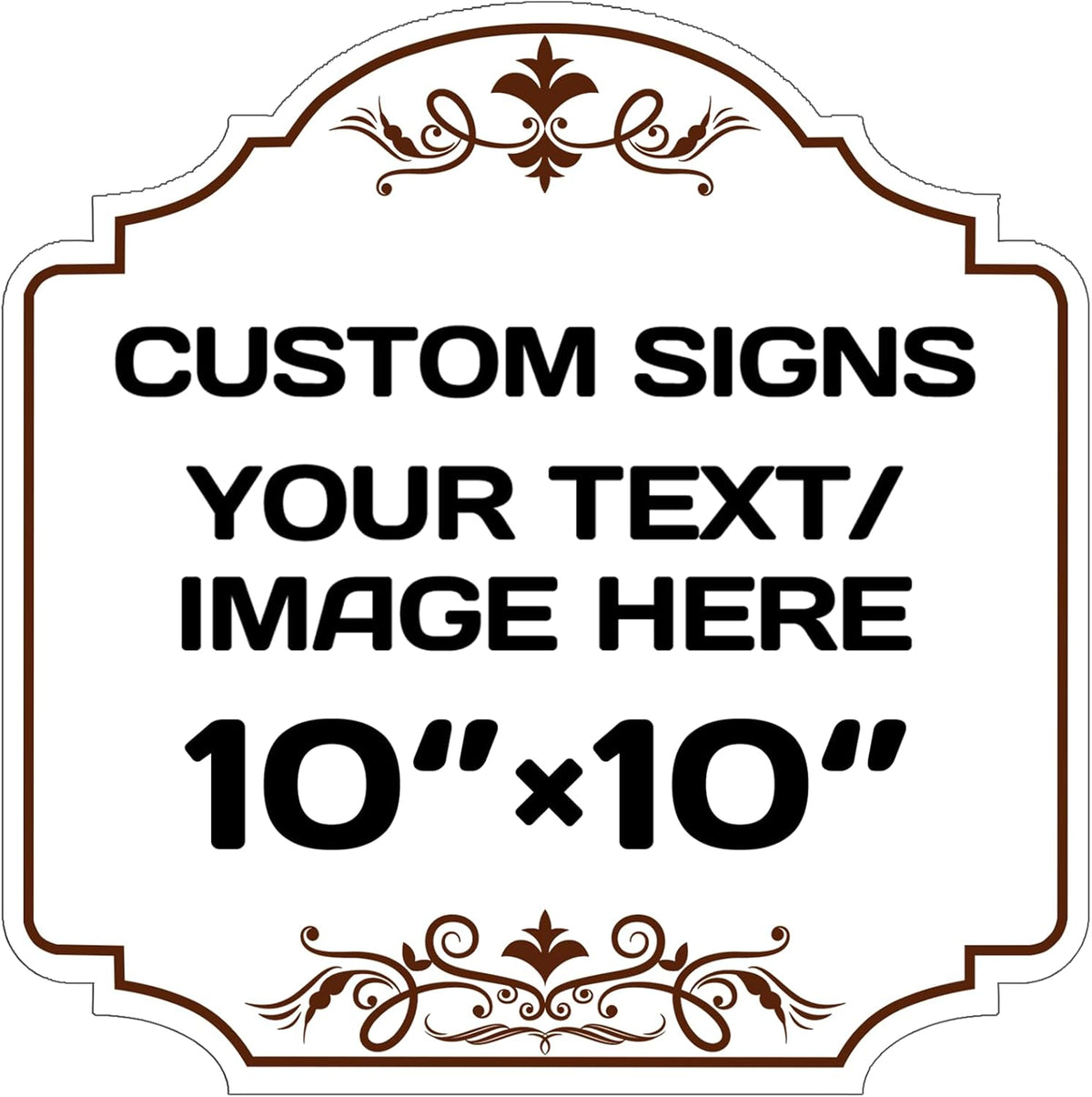 Custom Aluminum Weatherproof Metal Sign - Indoor/Outdoor, Personalized Text & Picture, Hazard