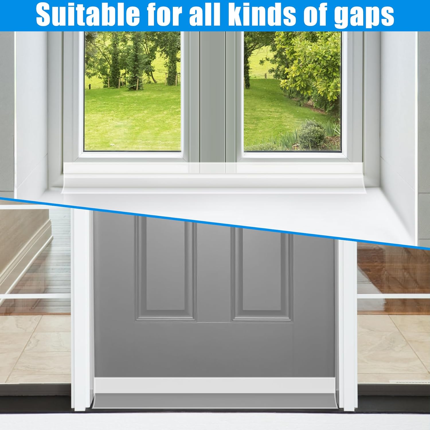 Draft Seal Tape for Doors and Windows 3 in x 10 Ft Silicone Weather Stripping Extra Thick 2mm Door