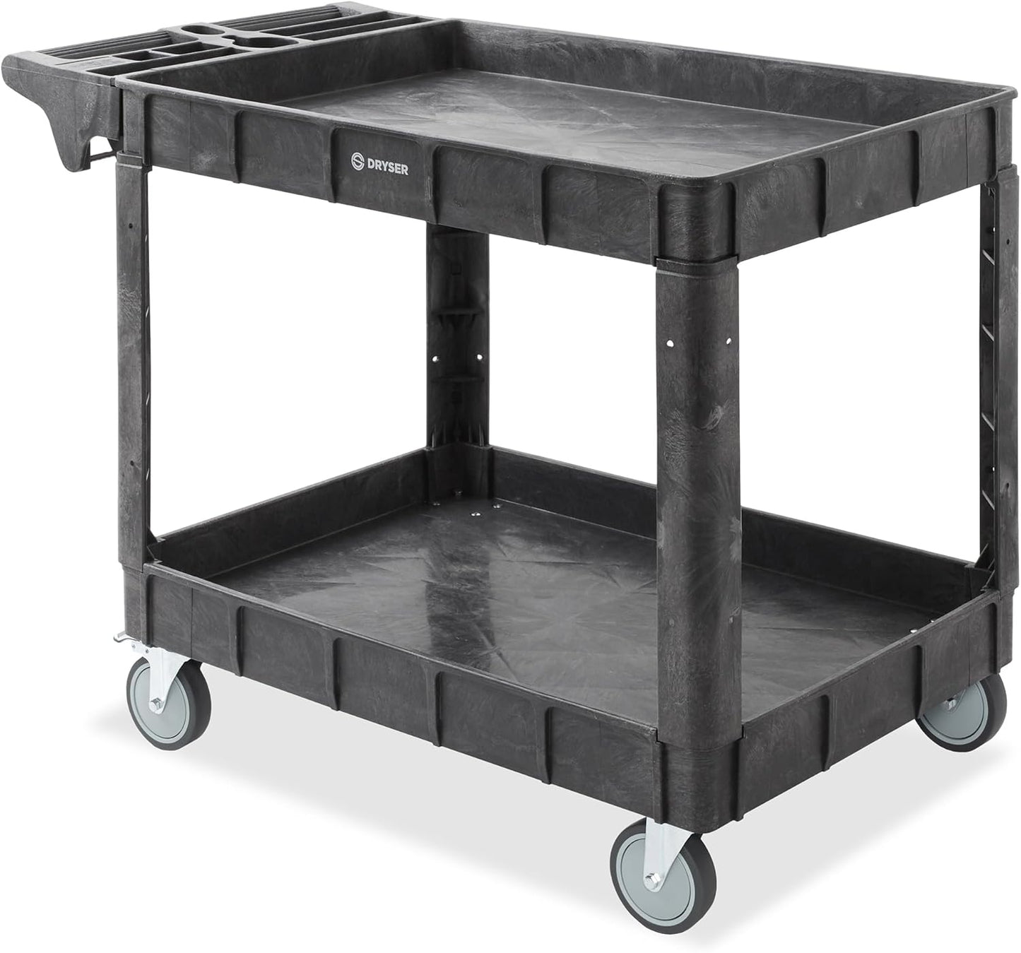 Dryser Utility Cart with Wheels, 46" x 25" Heavy Duty 550 lb. Capacity with Shelves - 2 Tier