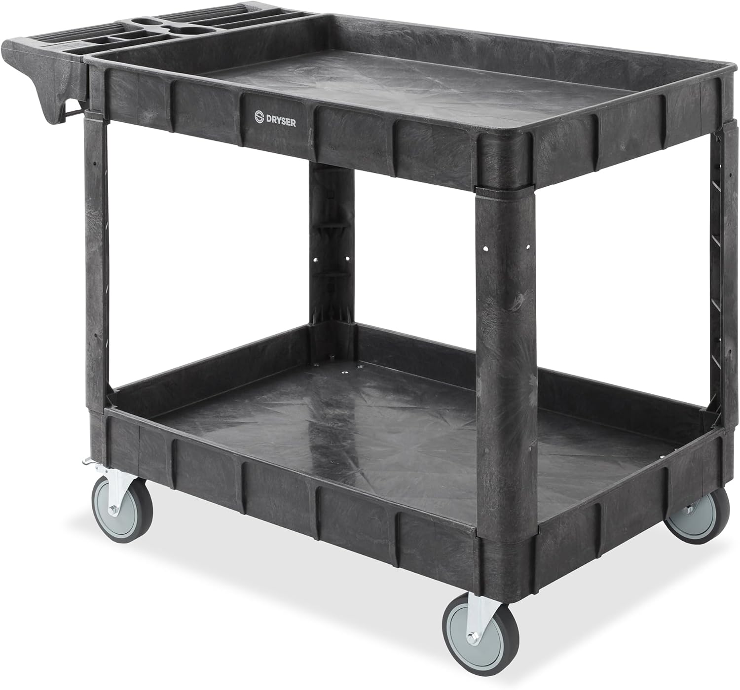 Dryser Utility Cart with Wheels, 46" x 25" Heavy Duty 550 lb. Capacity with Shelves - 2 Tier