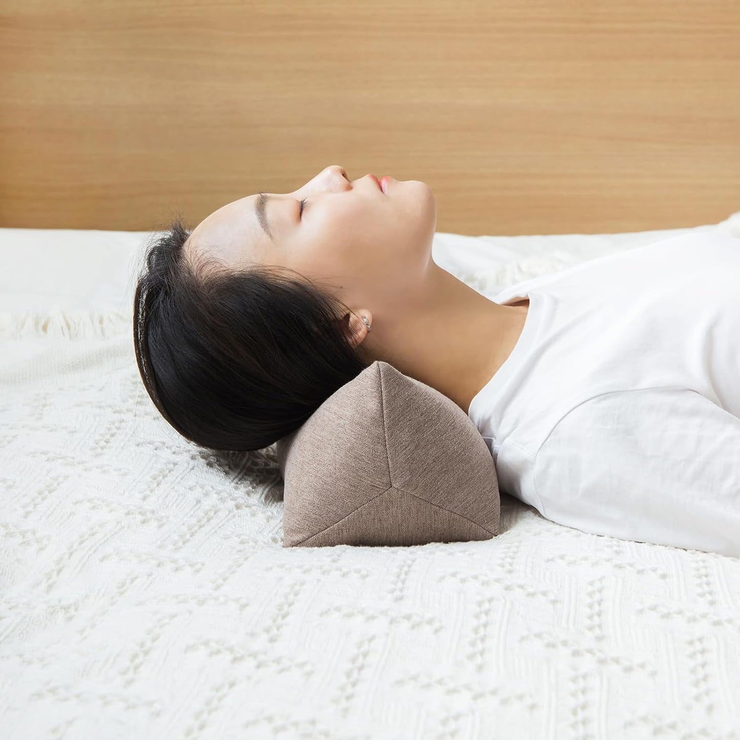 Buckwheat Neck Support Pillow Cervical Neck Cylinder Bolster Pillow,Buckwheat Hulls Adjustable Roll