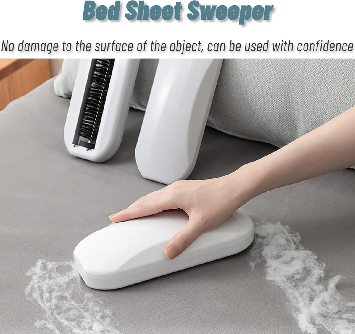 Handheld Crumb Sweeper, Carpet Sweeper Cleaner with Garbage Collection Nutshell Soft Debris