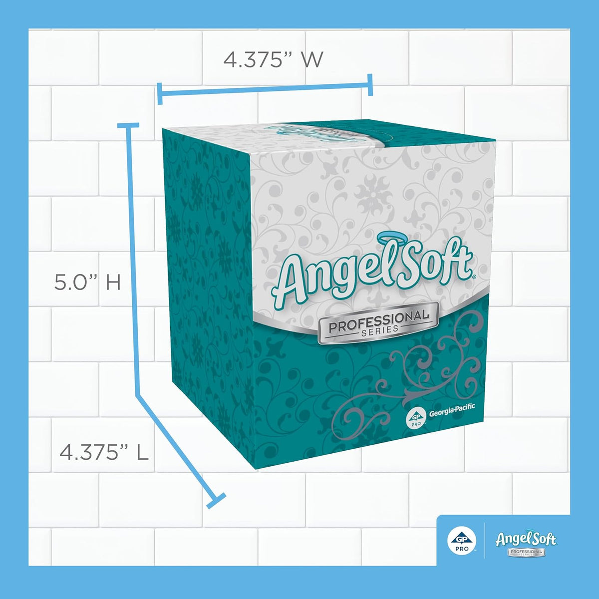 Angel Soft Professional Series 2-Ply Facial Tissue (46580), 96 Sheets, 36 Boxes, Bulk Pack, Ideal