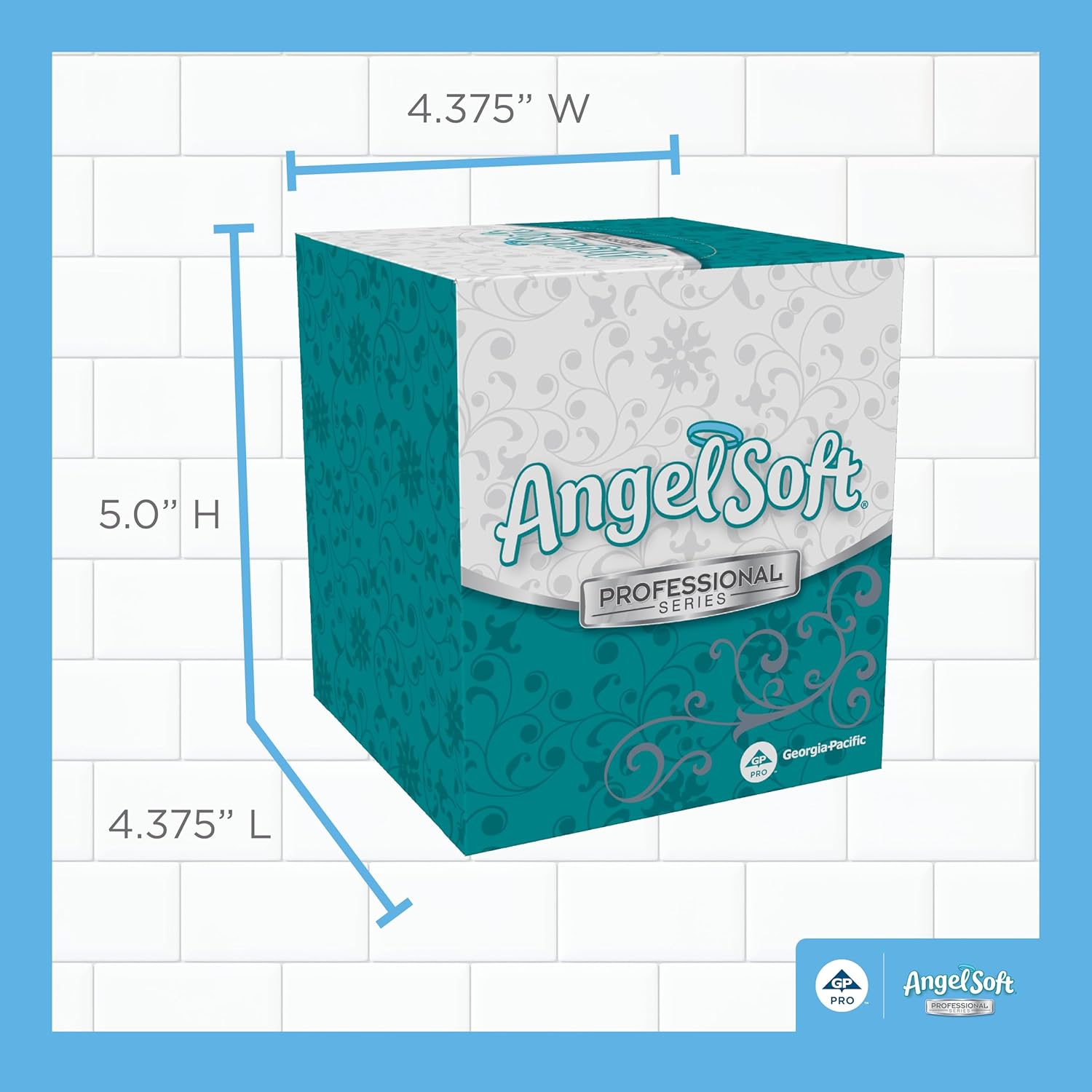 Angel Soft Professional Series 2-Ply Facial Tissue (46580), 96 Sheets, 36 Boxes, Bulk Pack, Ideal