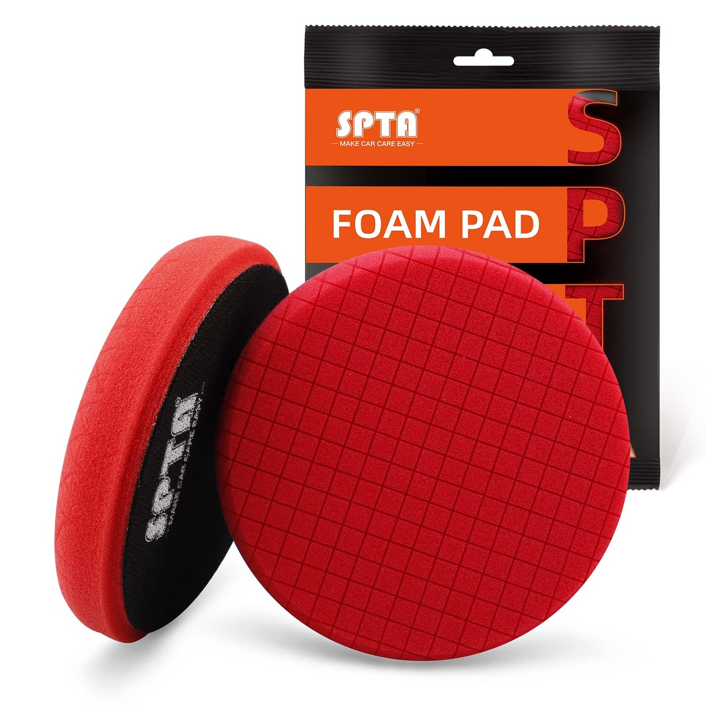 Red Finish Polishing Pads, Buffing Pads, SPTA 1Pcs 5.5 Inch Face for 5 Inch 125mm Backing Plate