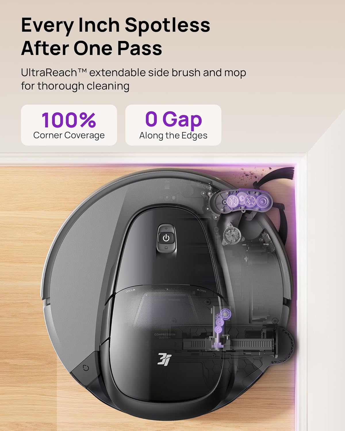 3i G10+ Robot Vacuum and Mop Combo, 18,000 Pa Suction, 60-Day Hands-Free Cleaning with Quiet Debris