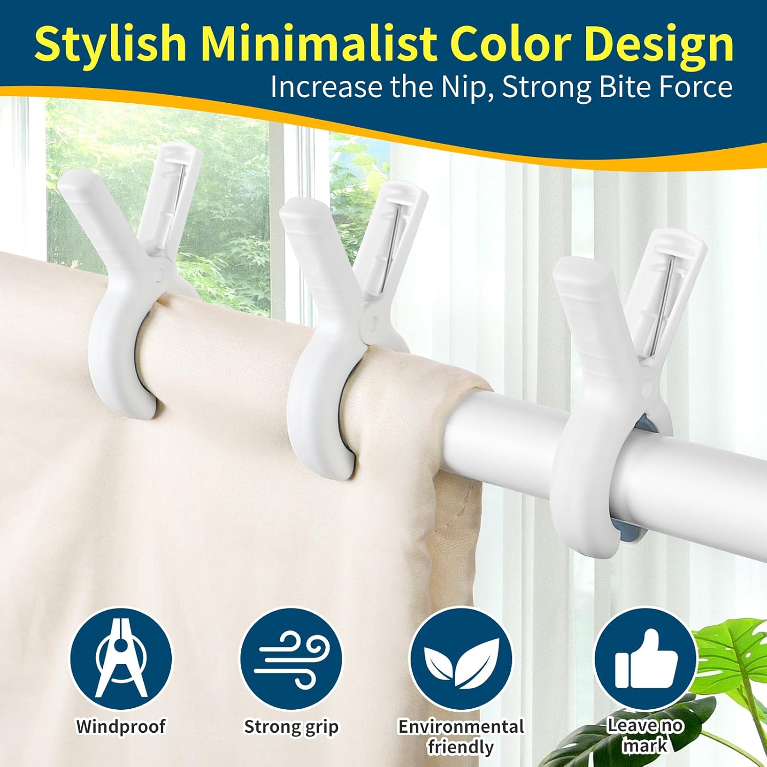 Senbowe 12 Pack Beach Towel Clips,Pool Chair Clips,Heavy Duty Plastic Clothes Pins,Quilt Drying