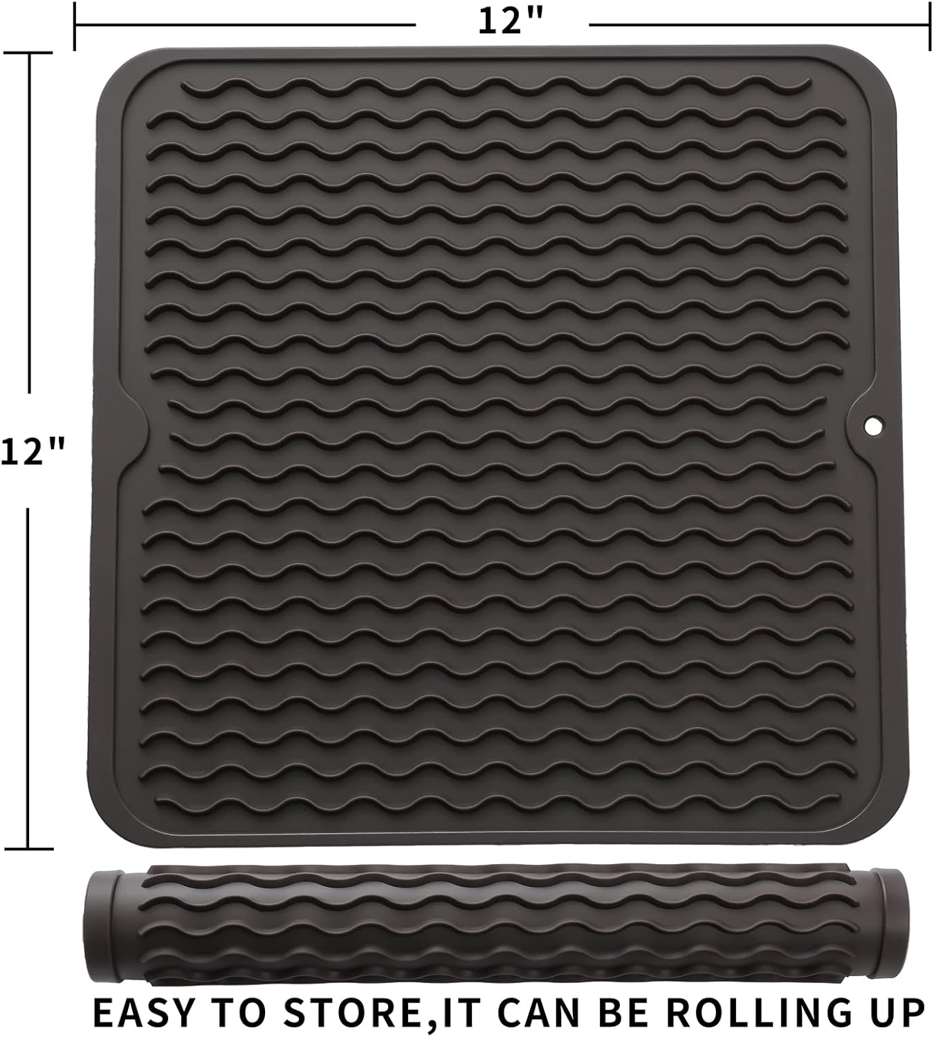 Silicone Dish Drying Mat for Multiple Usage,Easy clean,Eco-friendly,Heat-resistant Silicone Mat for