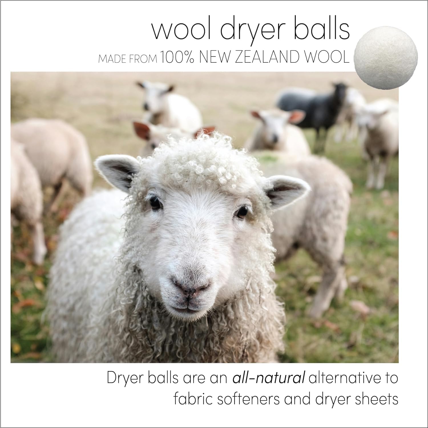 Three by Three Seattle Felt·Like·it!™ Wool Dryer Balls + Storage Bin: Reduce Drying Time, Static