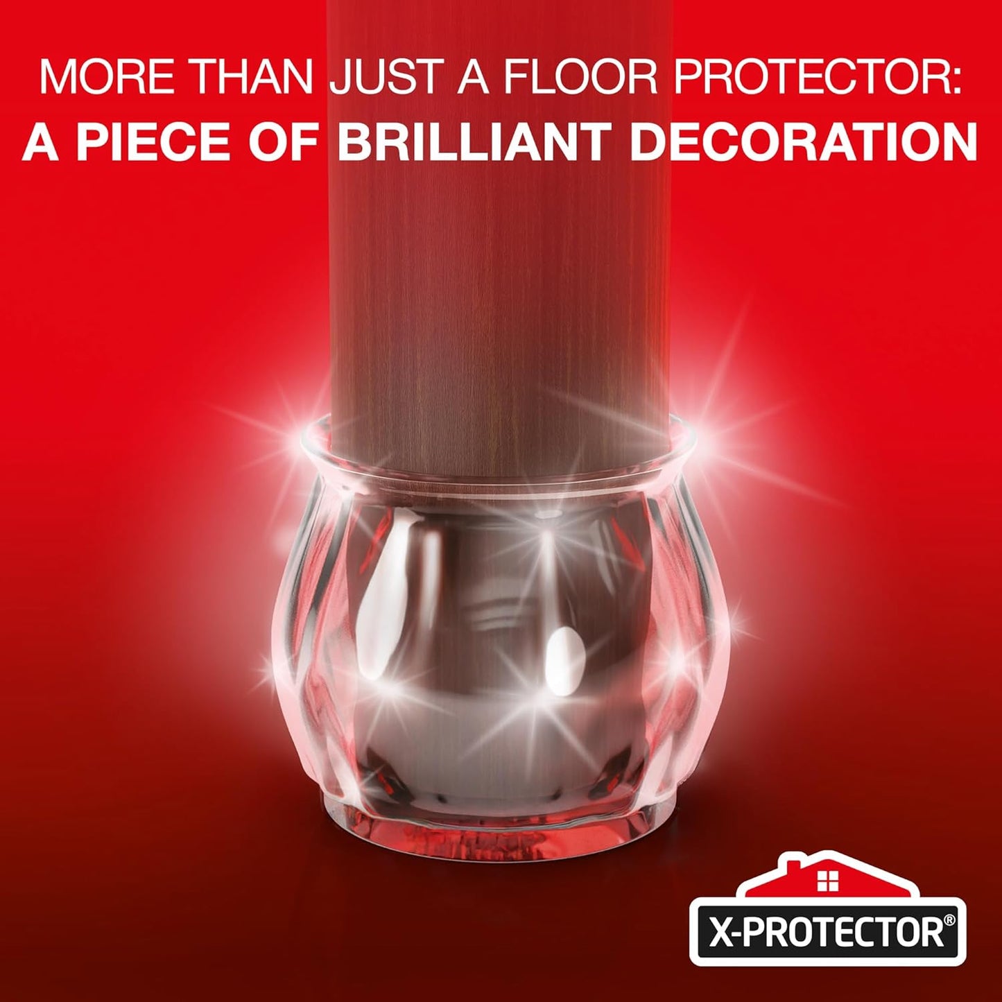 X-Protector Silicone Chair Leg Floor Protectors with Non-Slip Bottom - 16 PCS - Anti-Slip Chair Leg