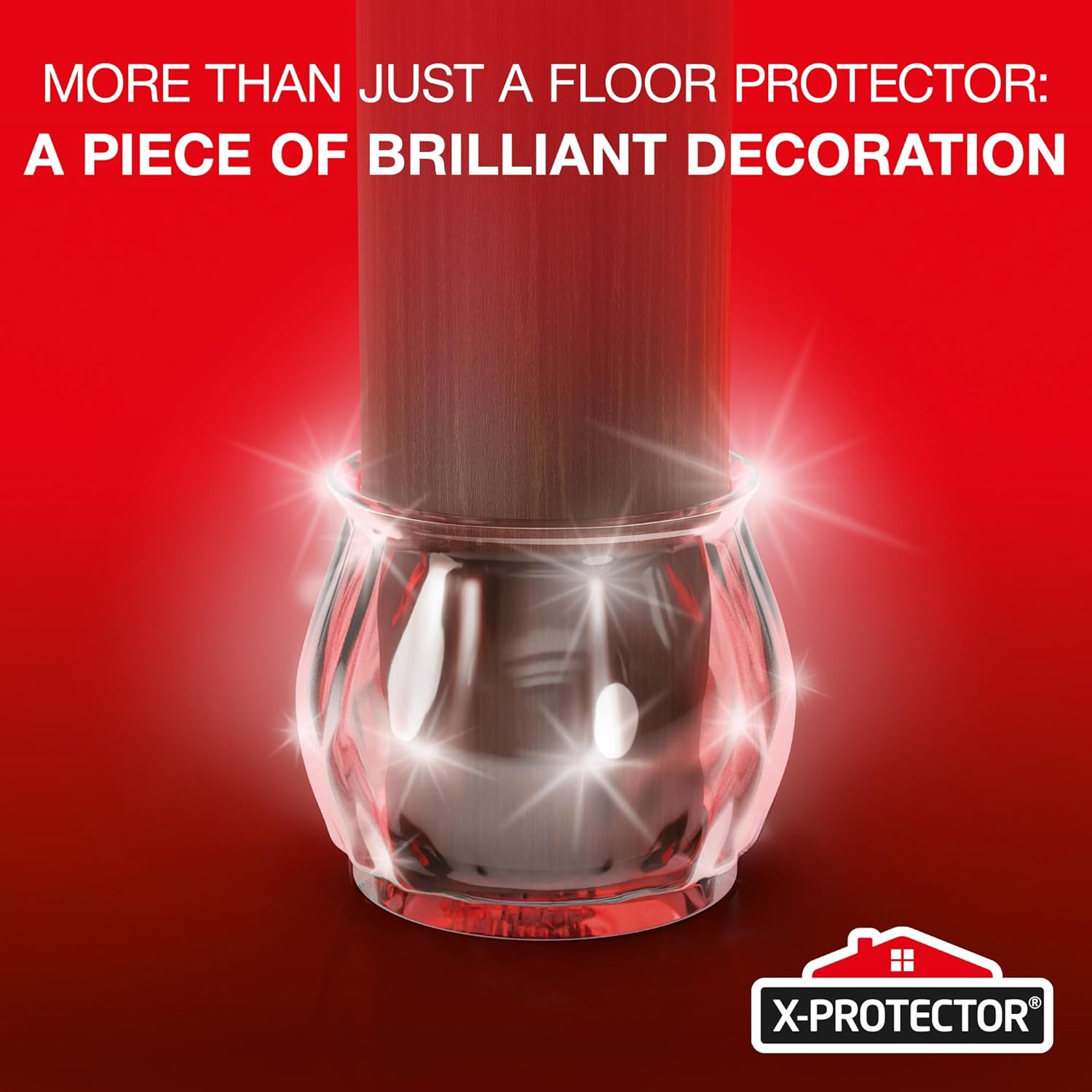 X-Protector Silicone Chair Leg Floor Protectors with Non-Slip Bottom - 16 PCS - Anti-Slip Chair Leg