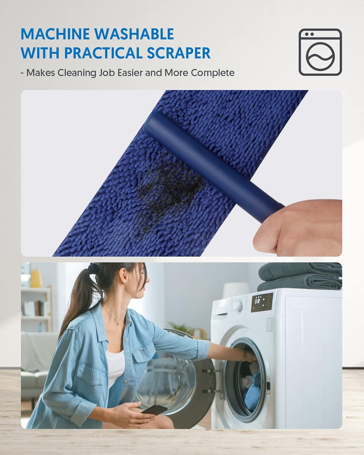 Microfiber Mops for Floor Cleaning - BPAWA Flat Floor Mop Wet Dry Use for Hardwood Floors Laminate