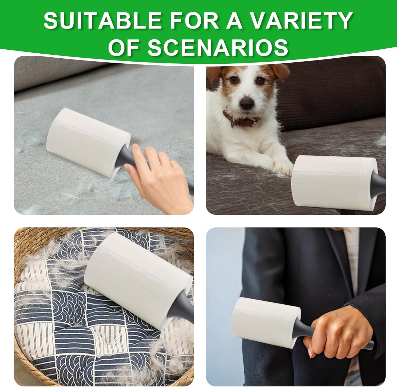 Lint Roller for Pet Hair 500 Sheets Extra Sticky Pet Hair Remover for Clothes Furniture Carpet