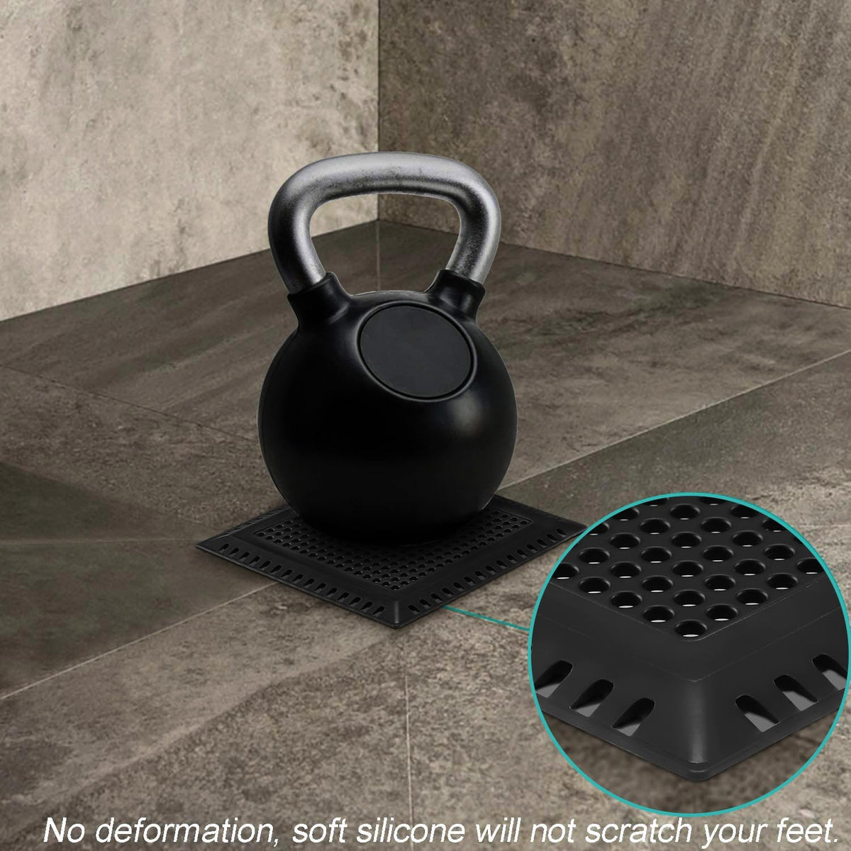 Drain Hair Catcher/Drain Strainer/Square Shower Drain Cover for Bathroom Floor Drain, Stainless