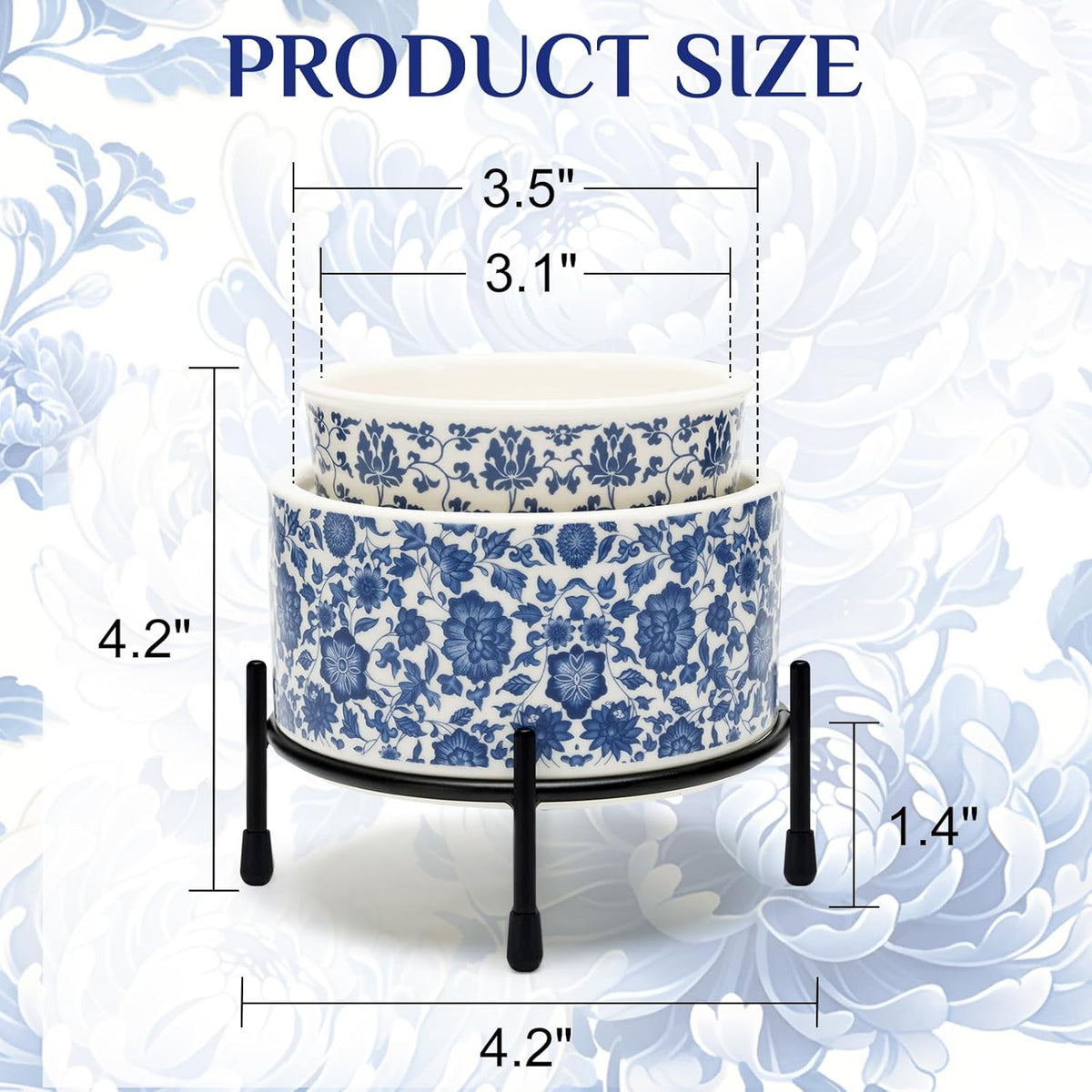 Blue & White Porcelain Pattern Wax Melt Warmer,Ceramic 3-in-1 Electric Candle Wax Warmer for