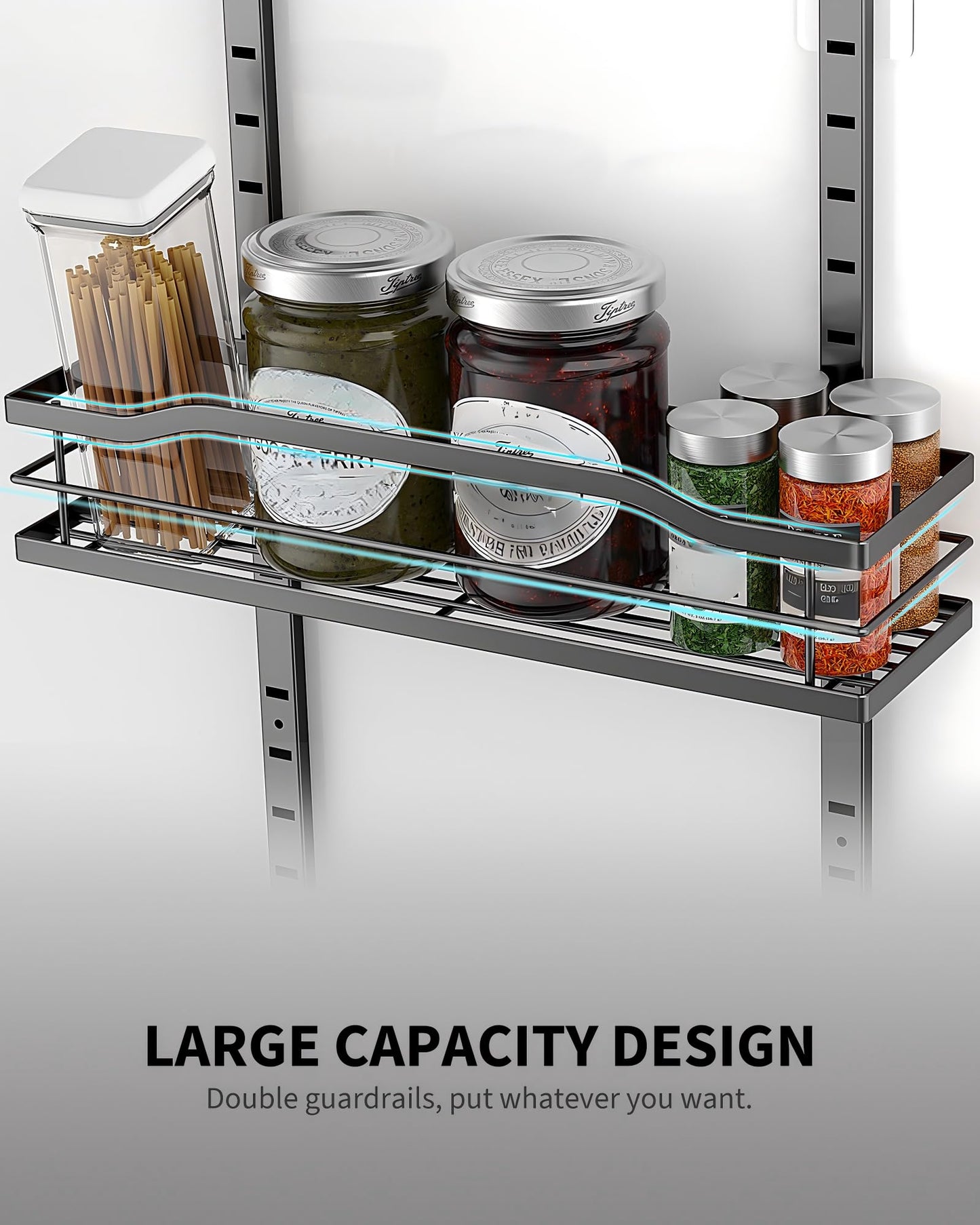 Moforoco White 9-Tier Over The Door Pantry Organizer, Pantry Organization And Storage, Metal