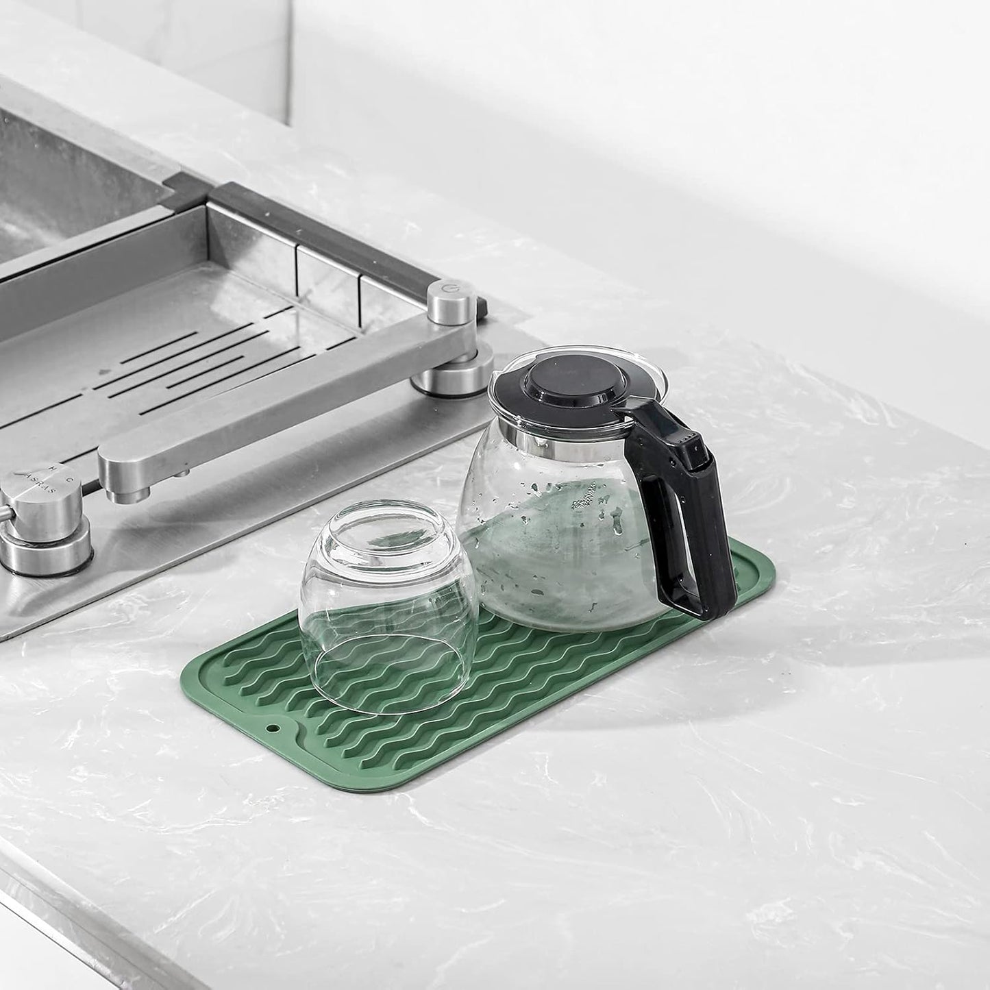 Silicone Dish Drying Mat for Multiple Usage,Easy clean,Eco-friendly,Heat-resistant Silicone Mat for