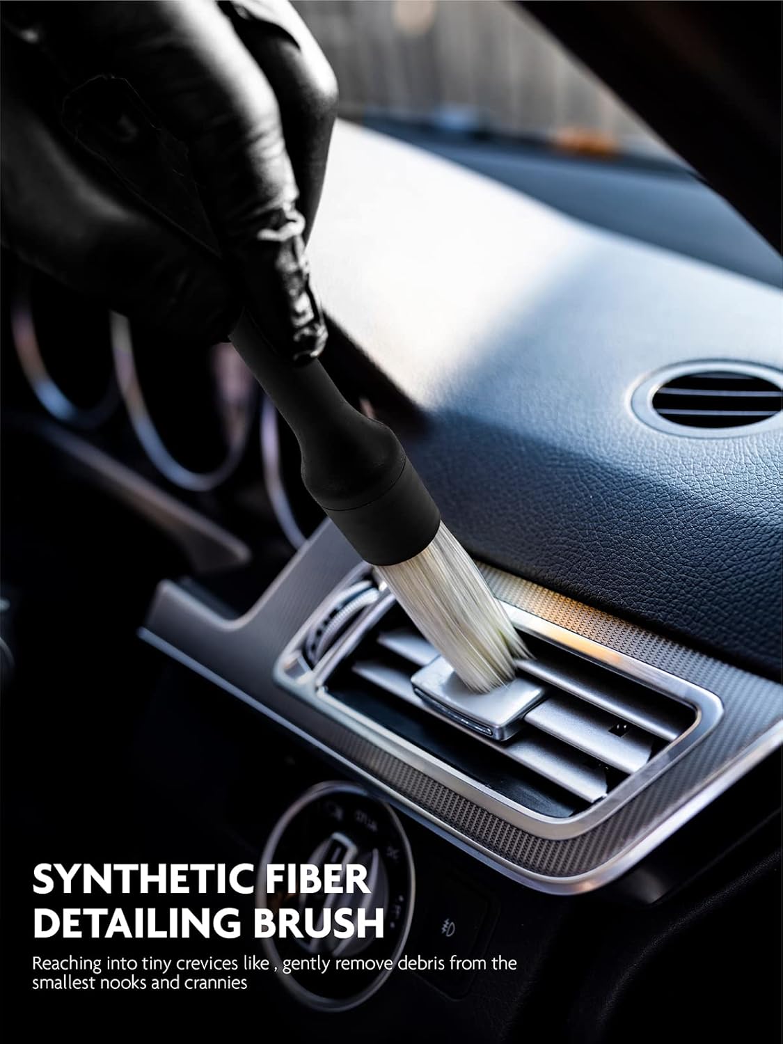 Fantasticlean 9PCS Car Interior Detailing Set, Microfiber Cloth & Applicator, Single-Head Detailing
