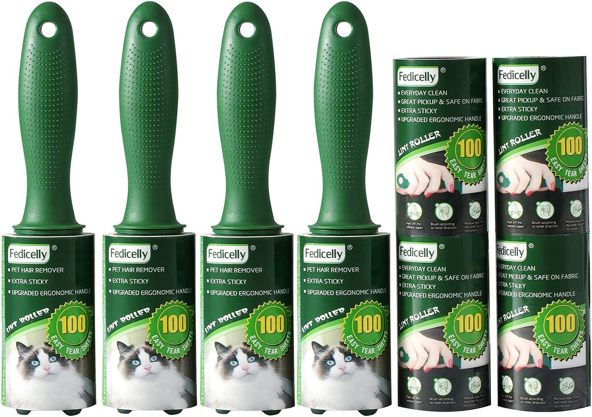Fedicelly Lint Rollers Pet Hair Extra Sticky Clothes,Cat Dog Hair Remover Laundry Furniture