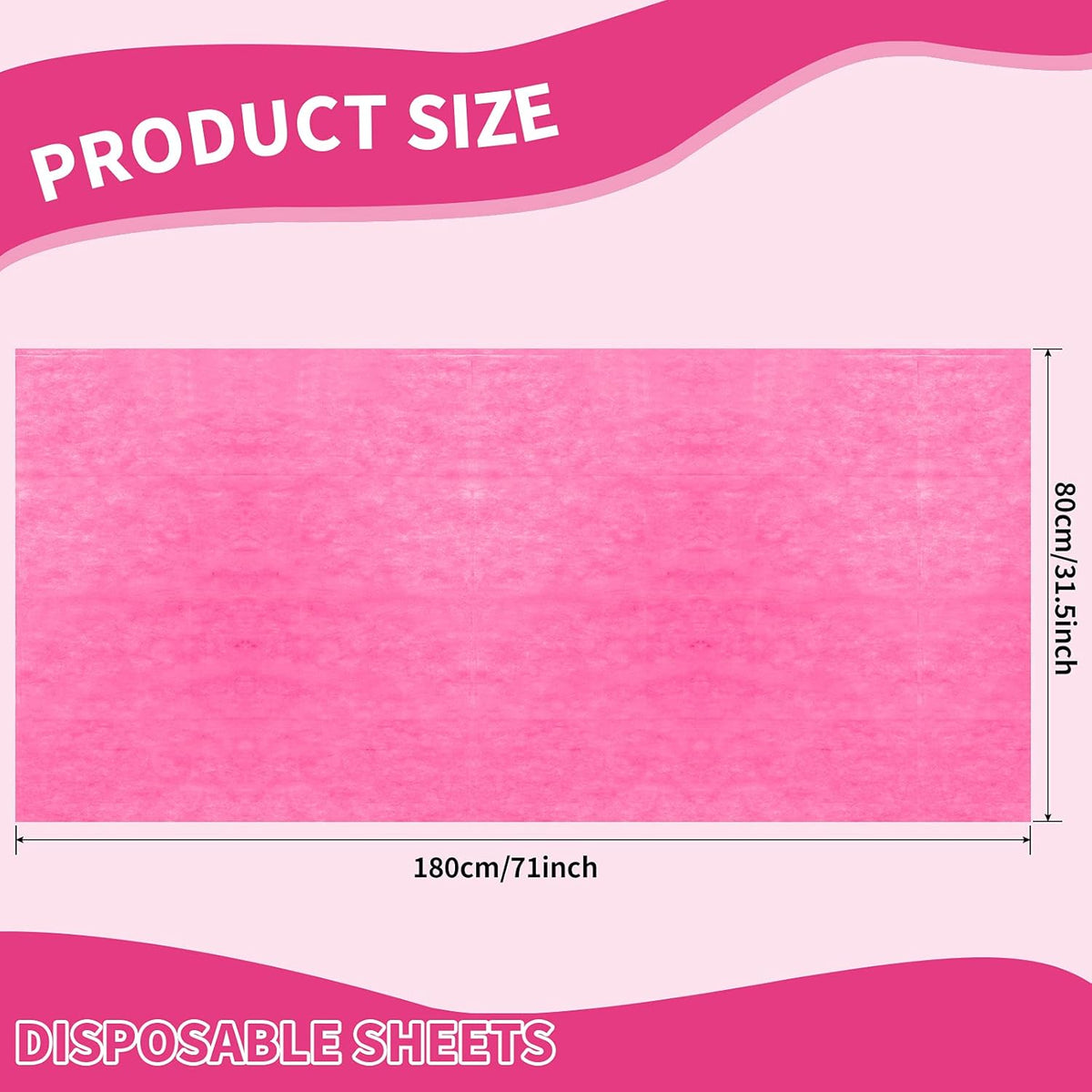 Breling 100 Pcs 31.5 x 71 Inch Disposable Bed Sheets Oil-proof PE Film Massage Table Sheets