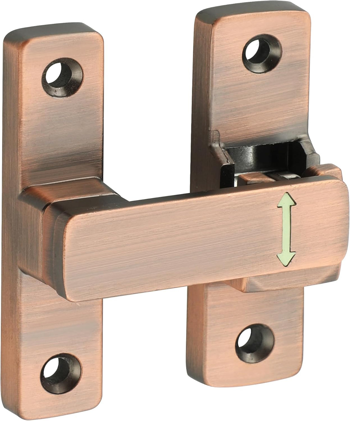 90/180 Degree Flip Latch Gate Latch, Heavy Duty Black Safety Door Lock Enhanced Security Flip Latch