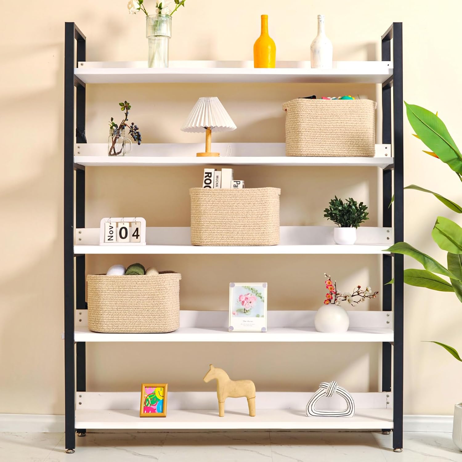 Decorative Storage Baskets for Organizing Shelves, Toy Basket for Nursery, Woven Cotton Rope