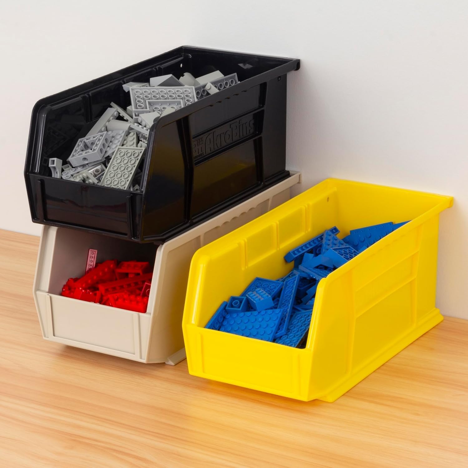 Akro-Mils 30230 AkroBins Plastic Storage Bins, Space-Saving Stackable Bins for Garage, Pantry