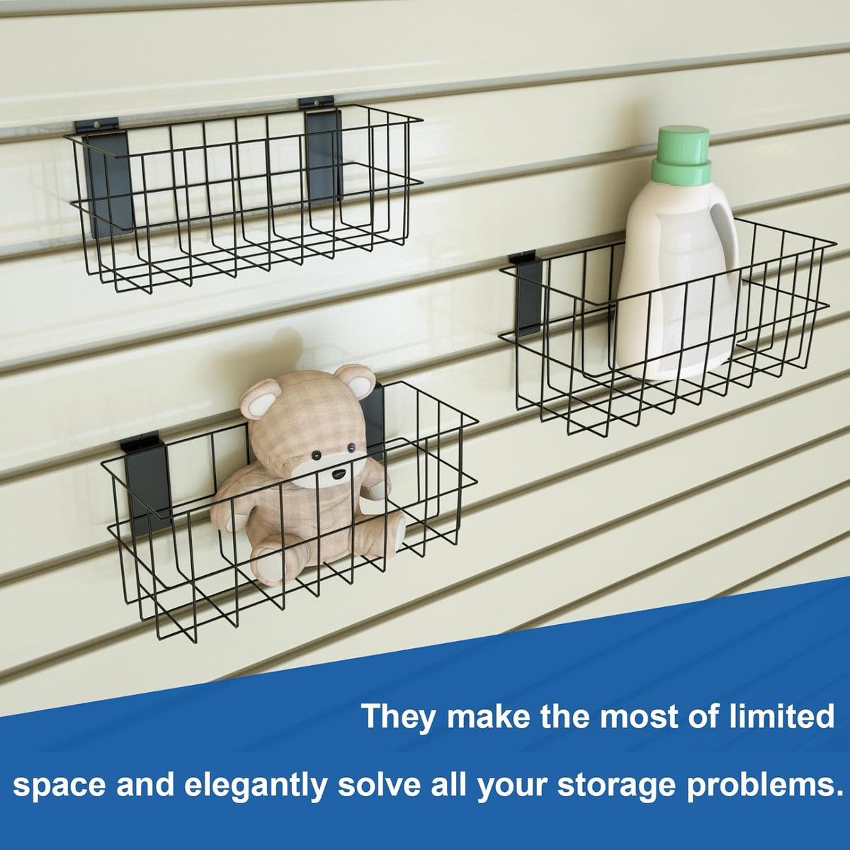 NeatiEase 29 PCS Slatwall Accessories Kit for Garage Rooms Shops Storage, Slat Wall Accessory