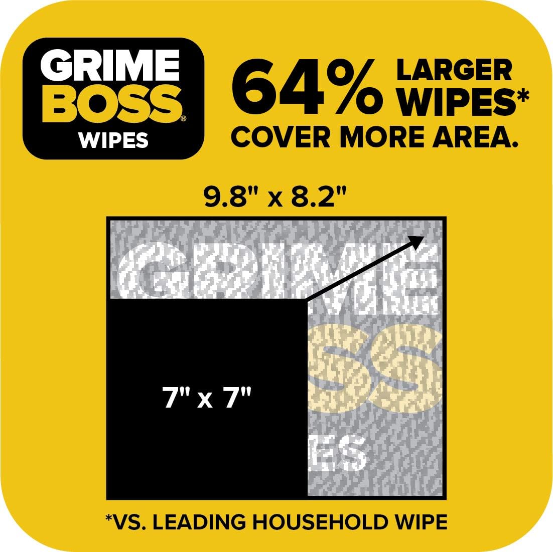 Grime Boss Heavy Duty Wipes (6 x 30ct) | Wet Wipes Used for Hands, Equipment, Tools, Garden