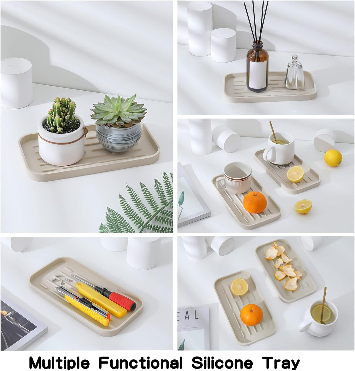 Silicone Kitchen Sink Organizer Tray for Multiple Usage,Eco-Friendly Sponges Holder for Kitchen
