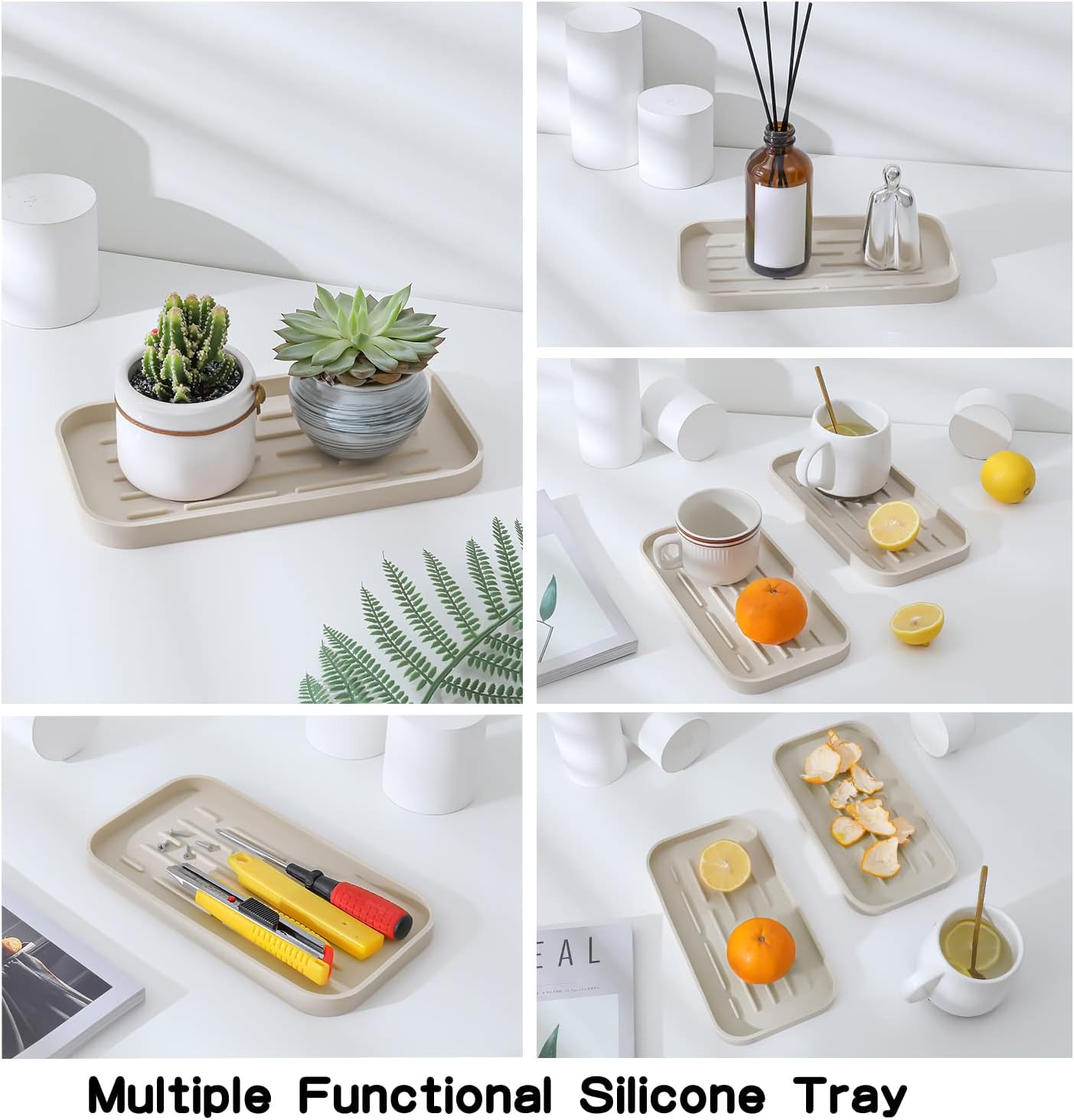 Silicone Kitchen Sink Organizer Tray for Multiple Usage,Eco-Friendly Sponges Holder for Kitchen