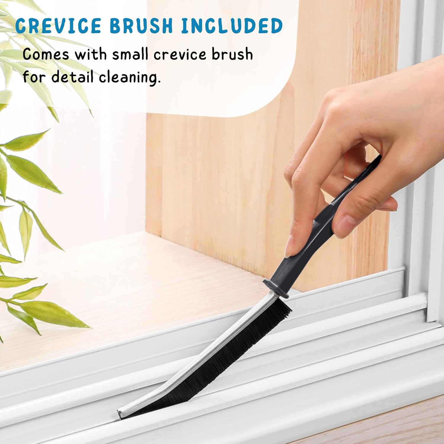 Deck Brush with Long Handle, Floor Scrub Broom for Shower, 50'' Outdoor Scrubber for Carpet, Boat