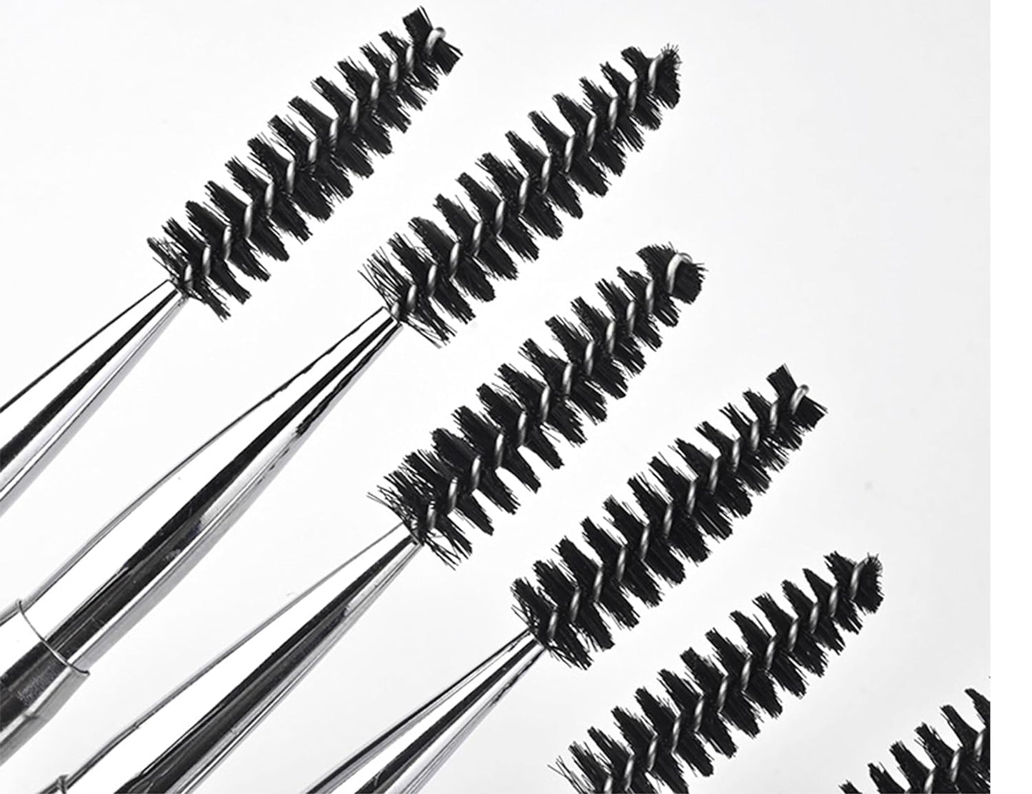 2PCS Mascara Brushes Eyebrow Eyelash Brushes Mascara Wands Spooly Applicators Eye Brushes Portable