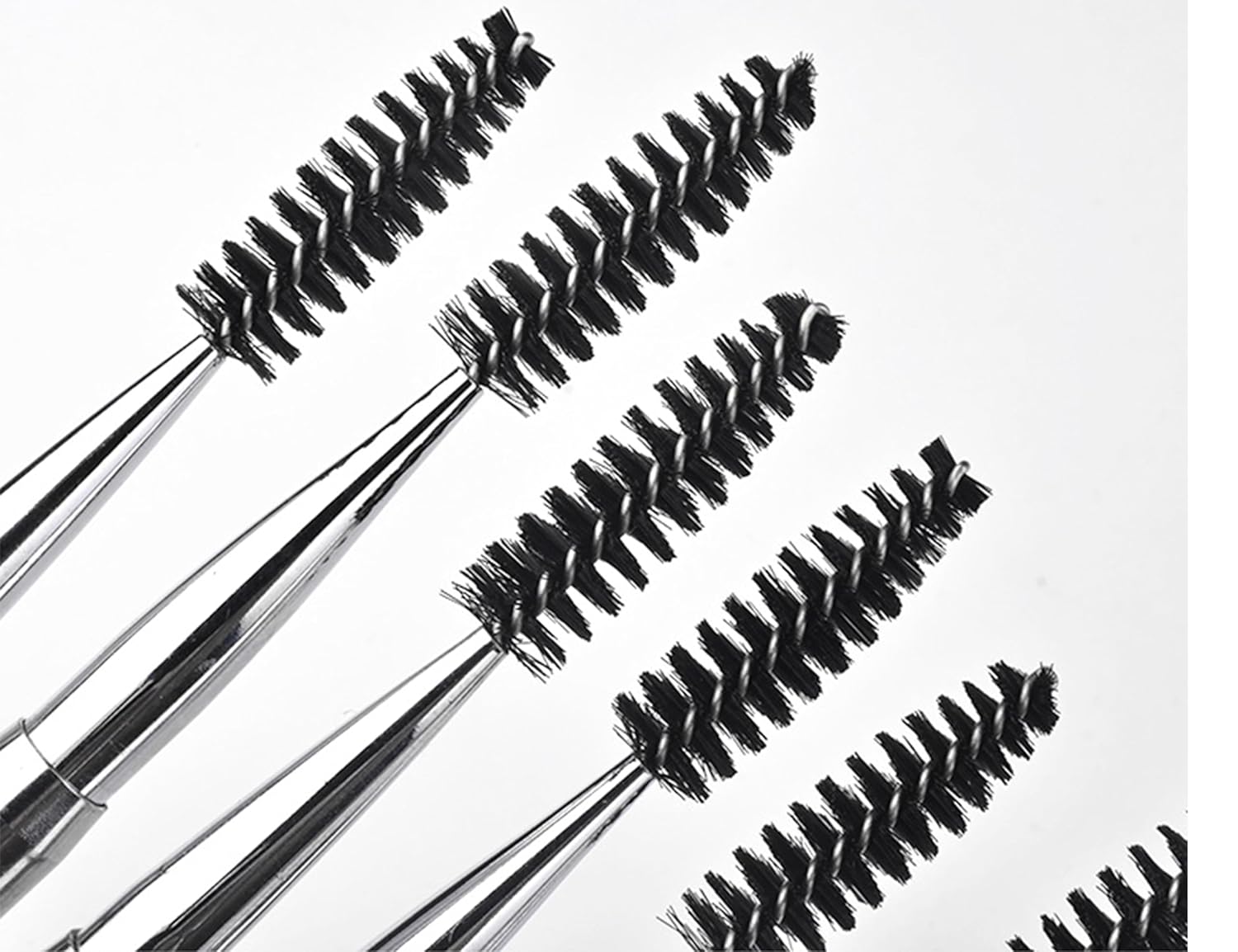 2PCS Mascara Brushes Eyebrow Eyelash Brushes Mascara Wands Spooly Applicators Eye Brushes Portable