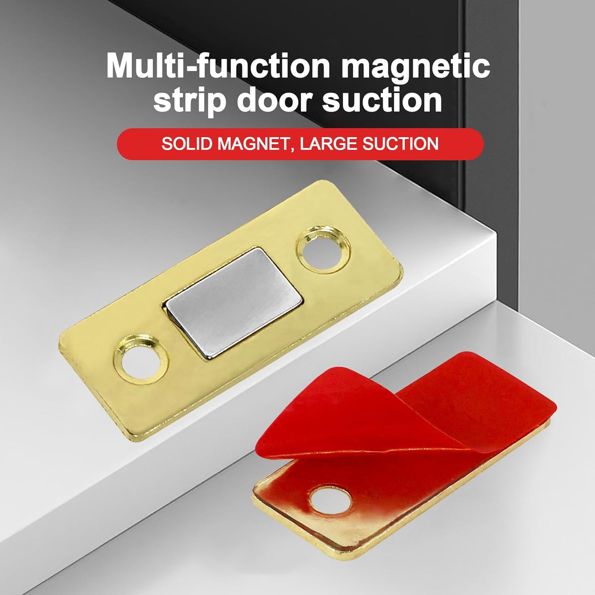 Cabinet Magnetic Catch, 20 Pack Gold Ultra Thin Magnetic Cabinet Door Catch, Adhesive Cabinet