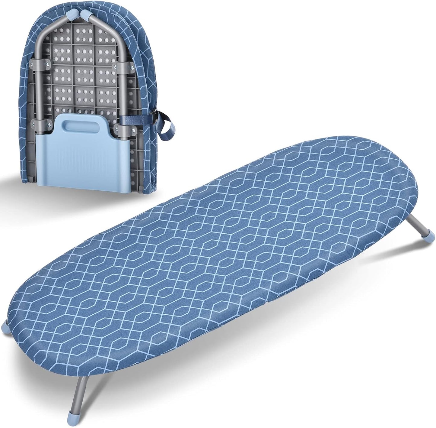 APEXCHASER Foldable Ironing Board, Tabletop Small Ironing Board with Heat Resistant Ironing Covers