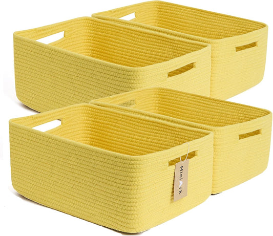 Large Storage Baskets for Organizing, Closet Shelf Baskets for Clothes Blanket Towels, Baby
