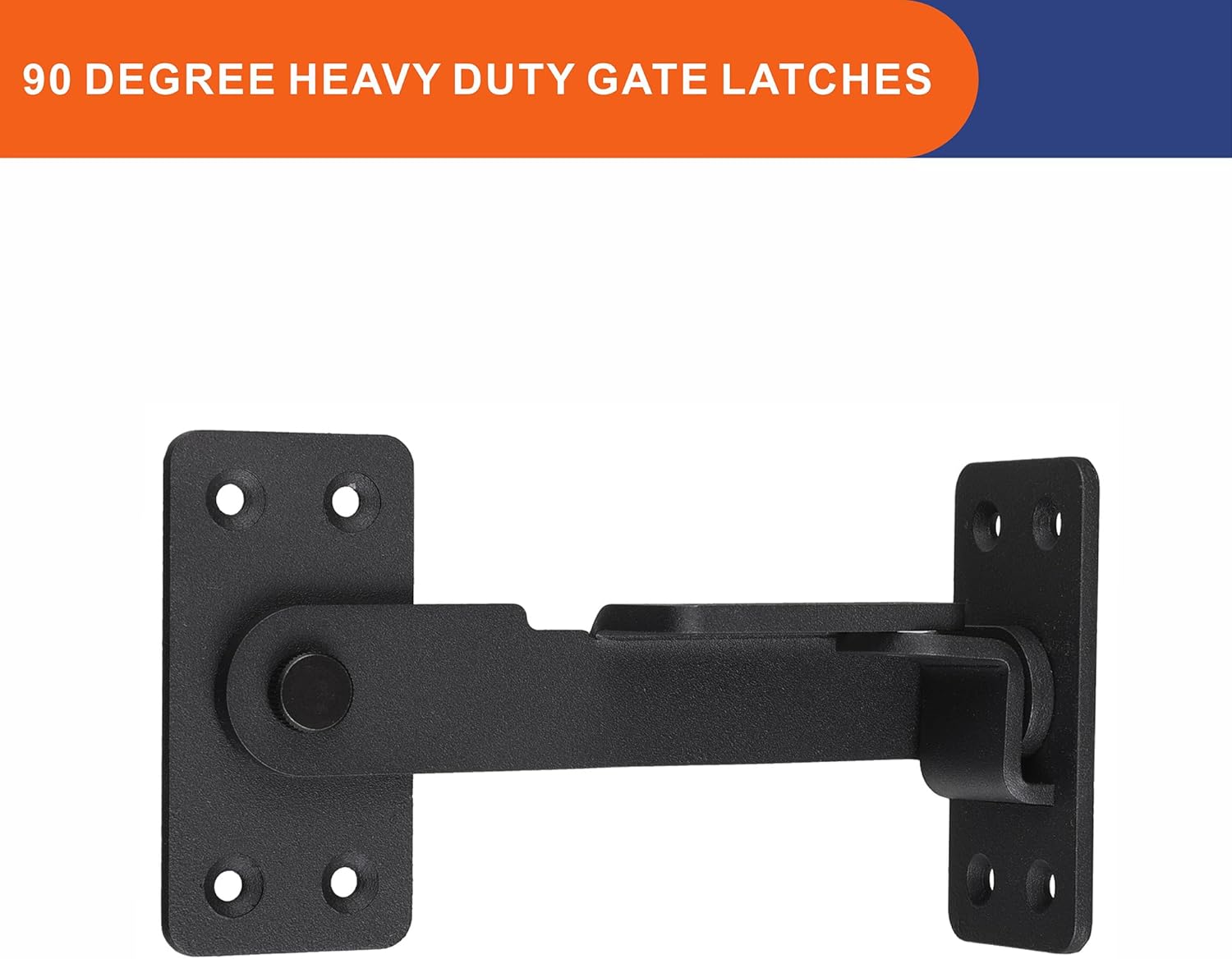 2PCS Flip Latch Lock,90 Degre Heavy Duty Gate Latch with Padlock Hole,Safety Door Bolt Latch