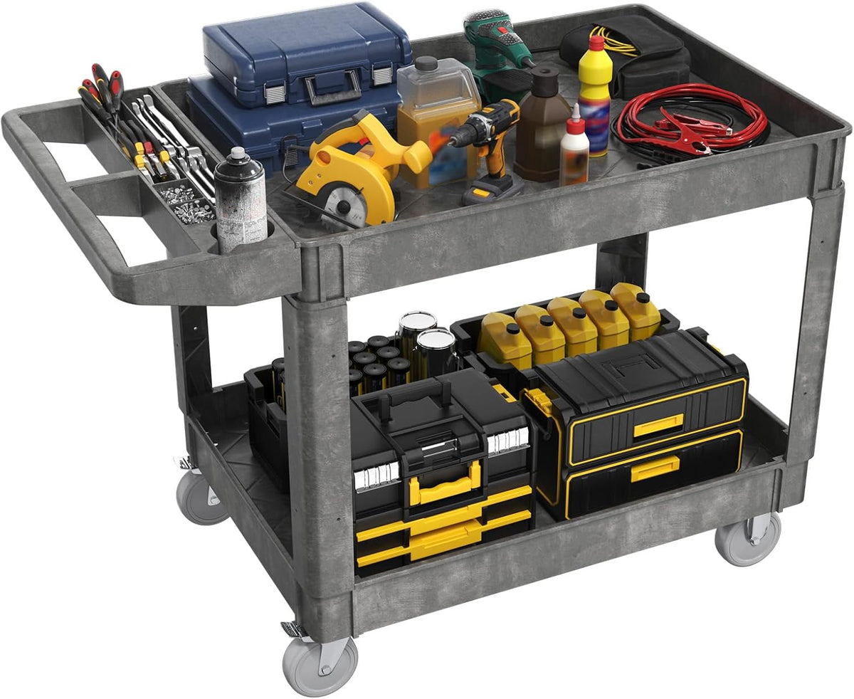 Heavy-Duty Utility Cart Tool Cart, Extra Large Rolling Carts with Storage Handle, Work Cart Service