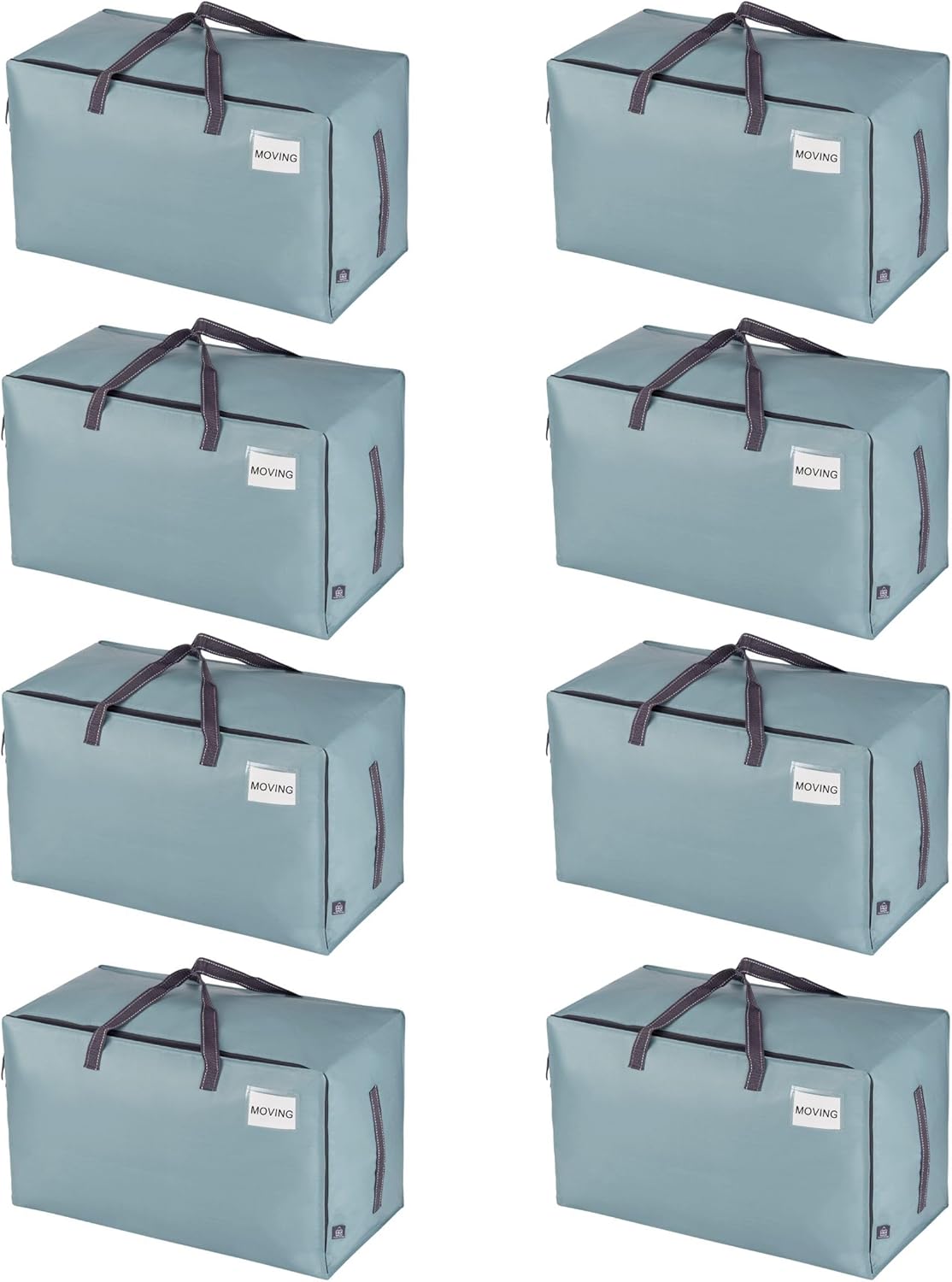 VENO 8 Pack Moving and Storage Bags, Heavy Duty, Alternative to Moving Boxes, Large Packing Totes