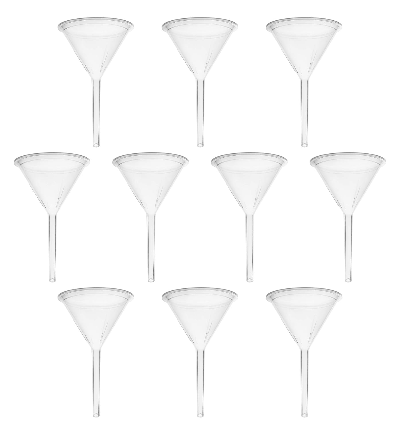 EISCO 10PK Filter Funnels, 2.6" - Polyethylene Plastic - Resistant to Acids & Alkalis - Great for