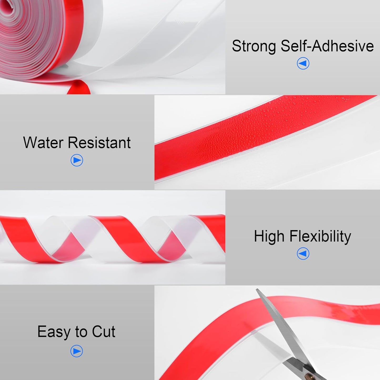 ToLanbbt Weather Stripping Silicone Door Seal Strip 3 in x 20 ft Door Draft Stopper Self Adhesive