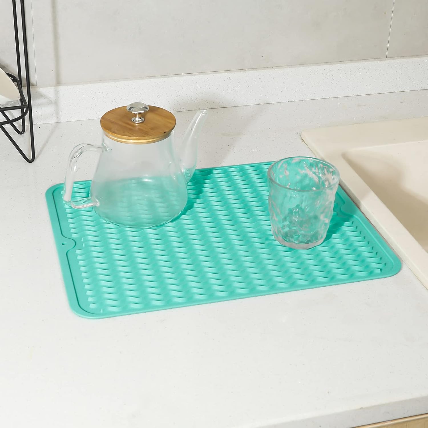 Silicone Dish Drying Mat for Multiple Usage,Easy clean,Eco-friendly,Heat-resistant Silicone Mat for
