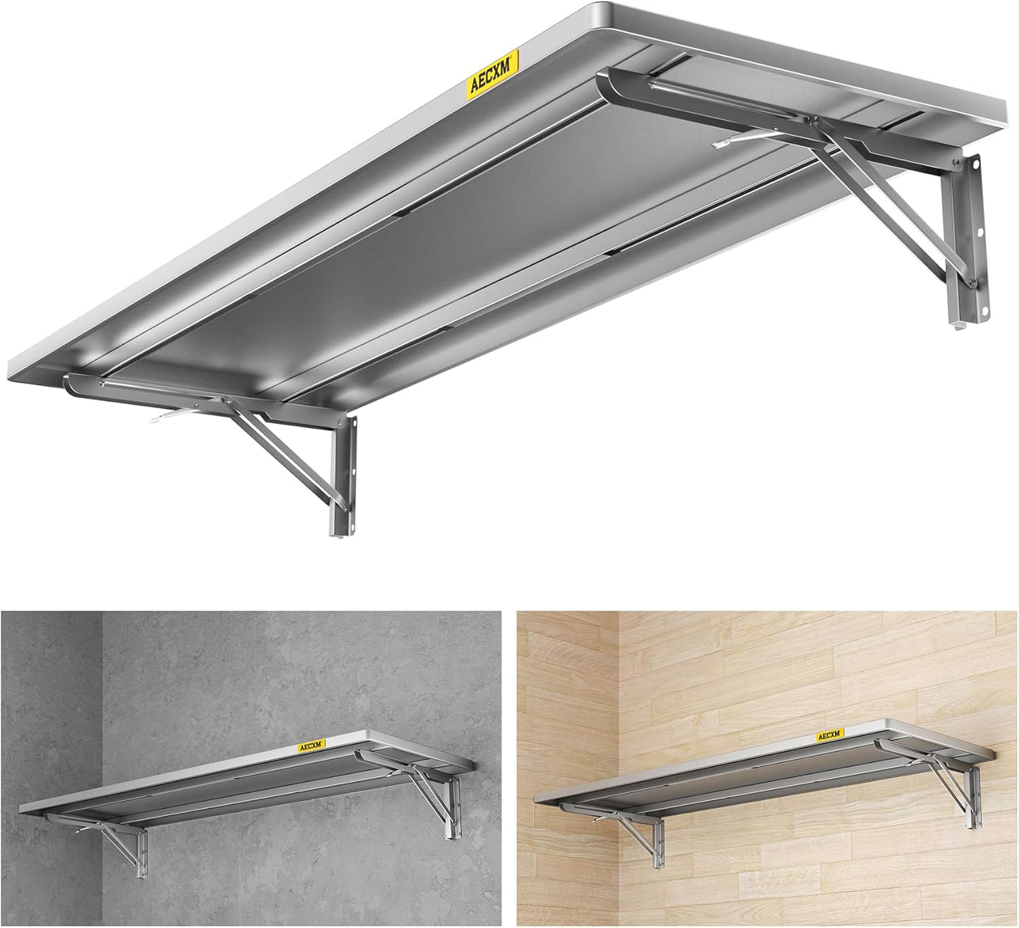 1.3x4ft Adjustable Rail Type Folding Storage Rack Shelf, Suitable for Garage, Storage Room