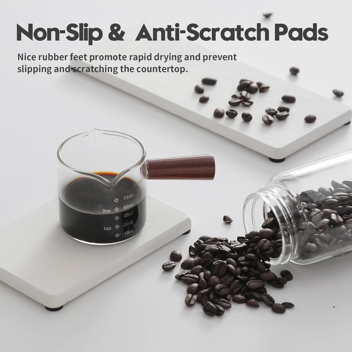 3PCS Bathroom Sink Vanity Trays, Quick Stone Drying Mat Dish Soap Dispenser Sponge Holder for