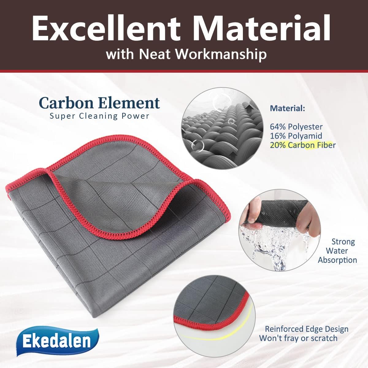 Lint Free Carbon Microfiber Cleaning Cloth Glass Window Polishing Streak Free Miracle Easy Clean