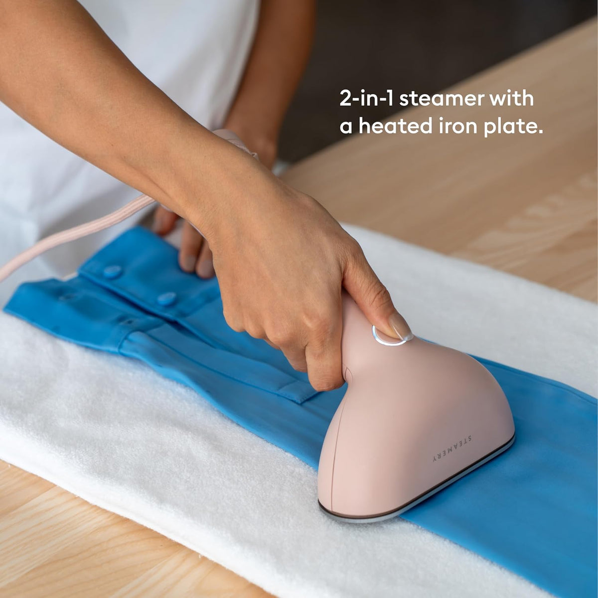 Steamery Handheld Clothes Steamer Cirrus 3, 1200W, US Plug, Heated Ironing Plate, Fast Heat Up