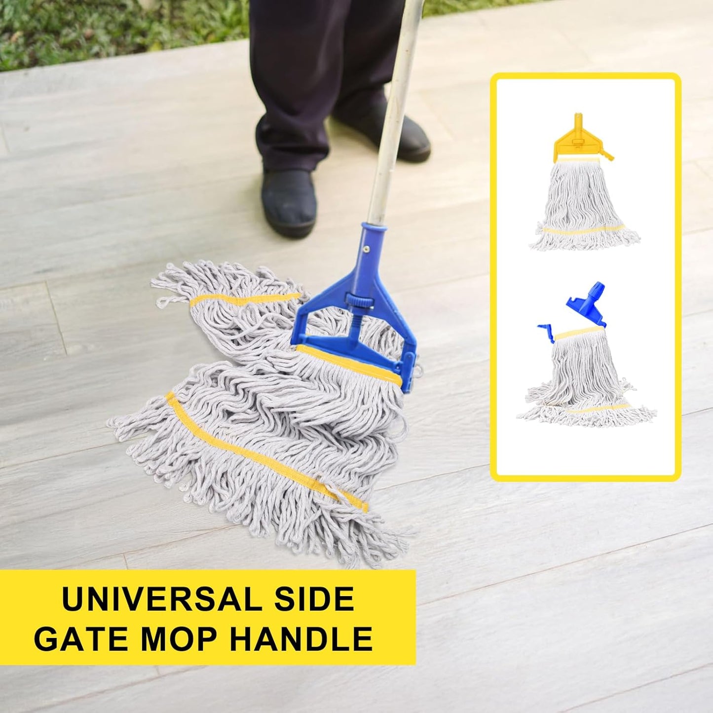 KeFanta 6 Pack Heavy Duty Commercial Mop Head Replacement,Wet Industrial Cotton Looped End String